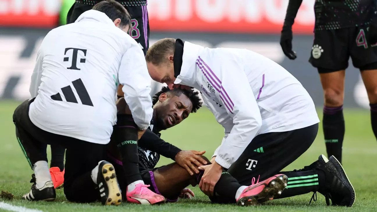 Setback for Bayern Munich as Kingsley Coman Suffers Knee Injury