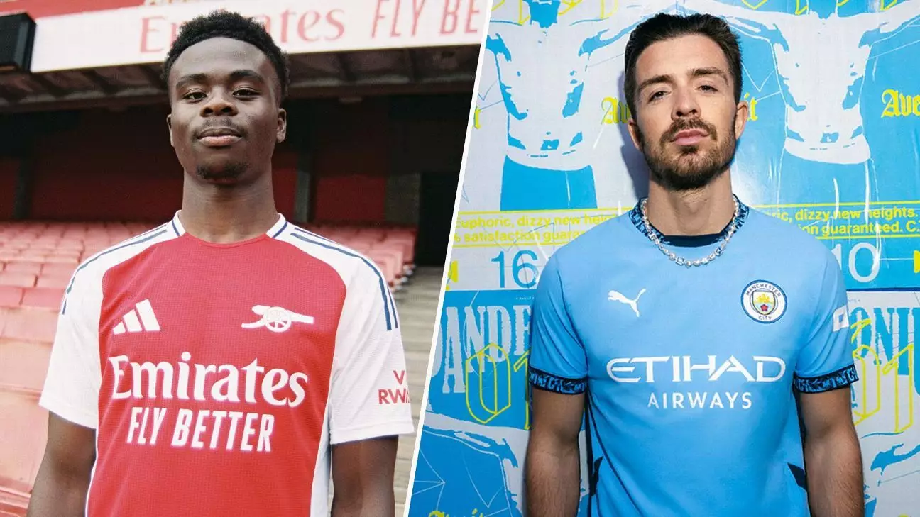 Arsenal and Manchester City Unveil New Home Kits for 2024-25 Season